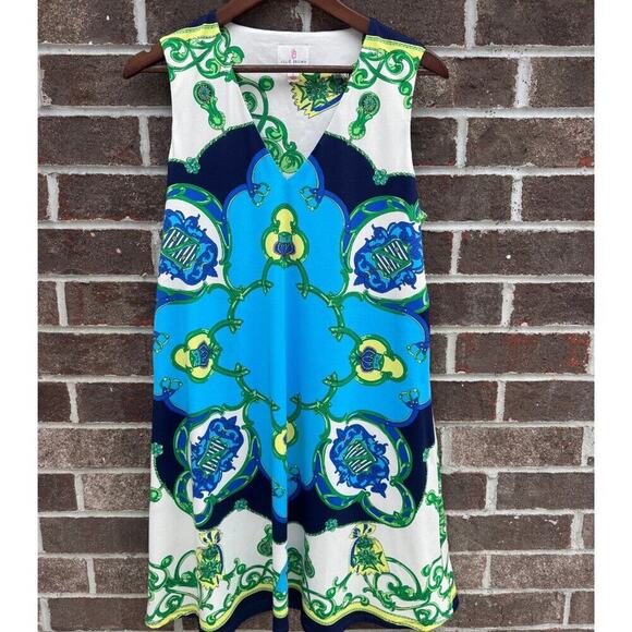 Julie Brown NYC Sleeveless Mod Print Shift Dress | Size Large - Picture 2 of 8